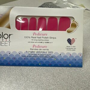 Color Street Pink Pedicure SEOUL SISTER Nail Polish Strips FPC015 NEW